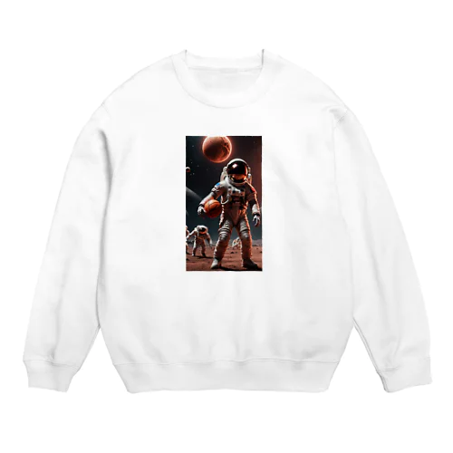 バスケ宇宙時代 Crew Neck Sweatshirt