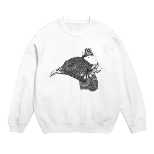 Peacock モノクロームver Crew Neck Sweatshirt