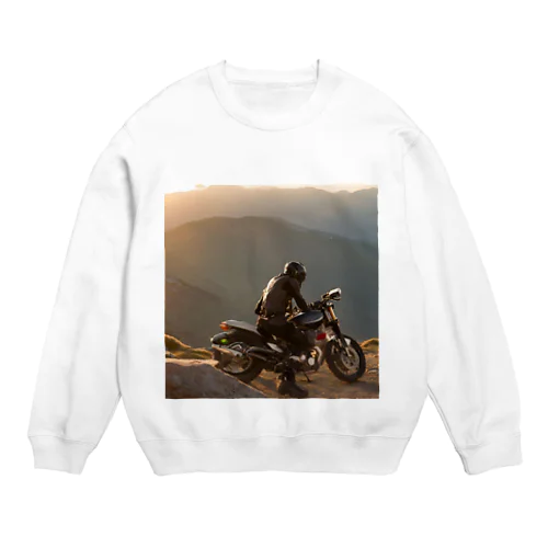 山頂の黄昏時 Crew Neck Sweatshirt