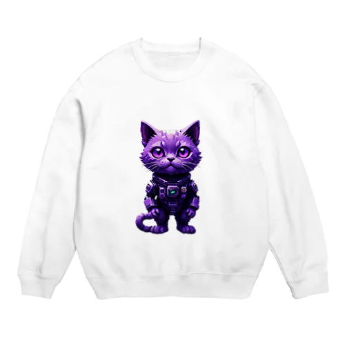 宇宙に連れてってくれる猫 Crew Neck Sweatshirt