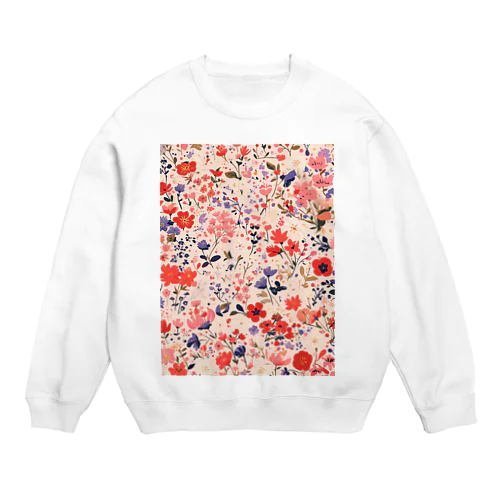 花柄のプリント　なでしこ1478 Crew Neck Sweatshirt