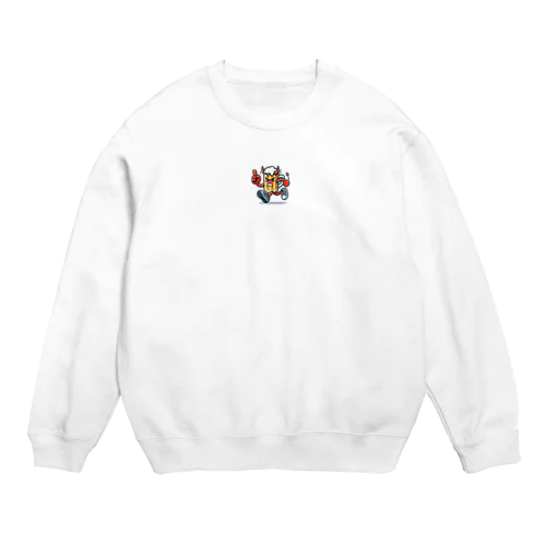 ランニングビールくん Crew Neck Sweatshirt