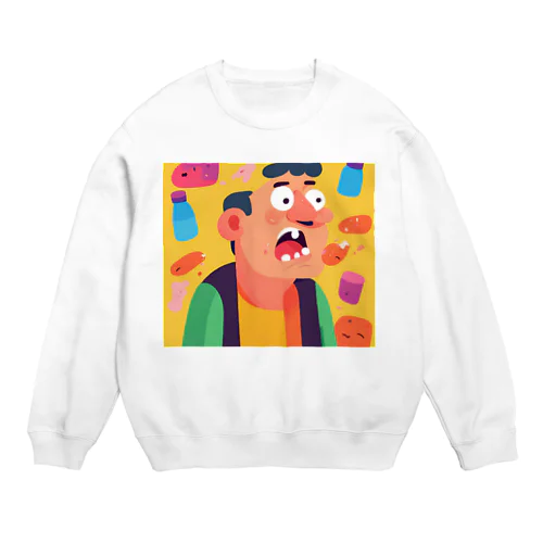 粘り強い男 Crew Neck Sweatshirt