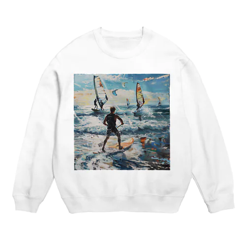 supとwindsurfingレース　エンジェル717 2065 Crew Neck Sweatshirt