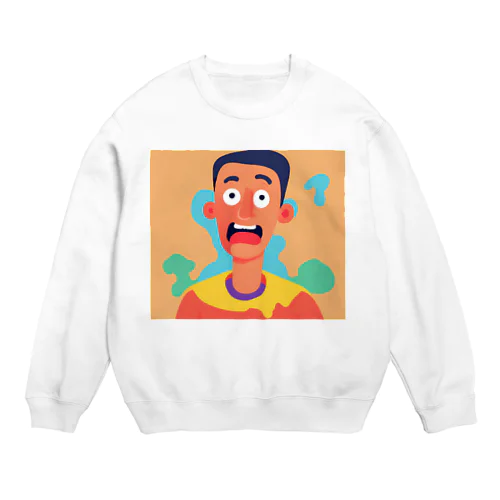 理知的な男 Crew Neck Sweatshirt