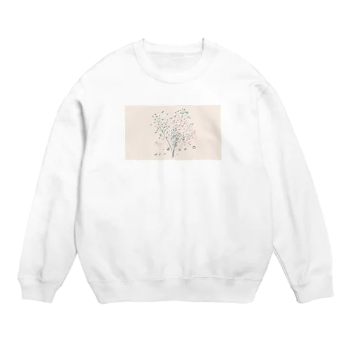 霞草と雫 Crew Neck Sweatshirt