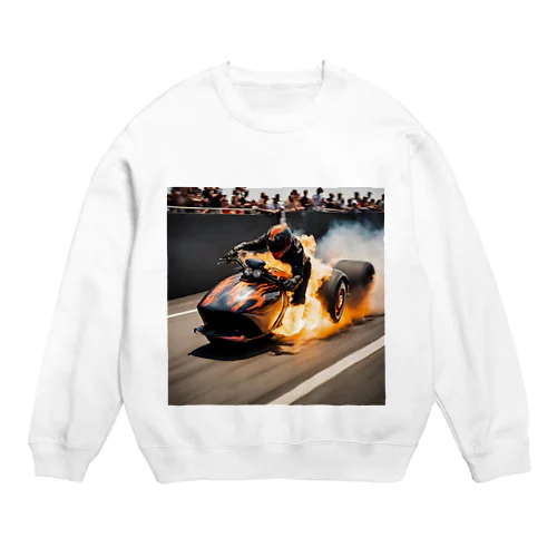 熱狂のドラッグレース - 火を噴くスピードの挑戦 Crew Neck Sweatshirt