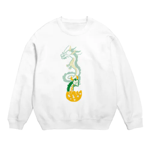 大空を夢見る子龍 Crew Neck Sweatshirt