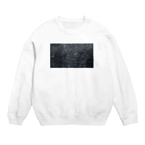 オンリーワンデザイン黒大理石 Crew Neck Sweatshirt