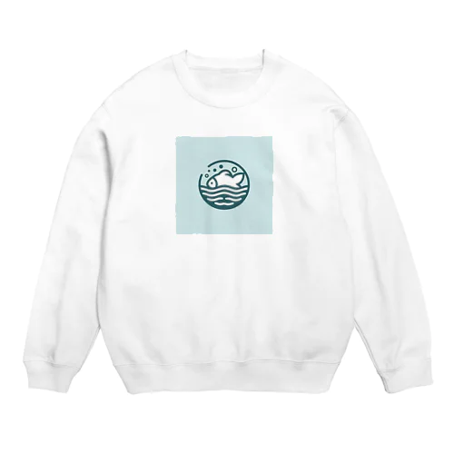 シンプルなお魚 Crew Neck Sweatshirt