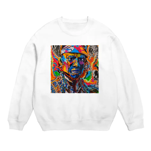 カラフル　アート　男性 Crew Neck Sweatshirt