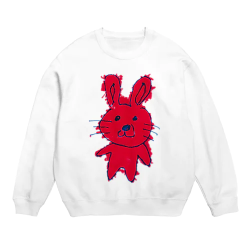 ぬりえどうぶつうさぎ Crew Neck Sweatshirt