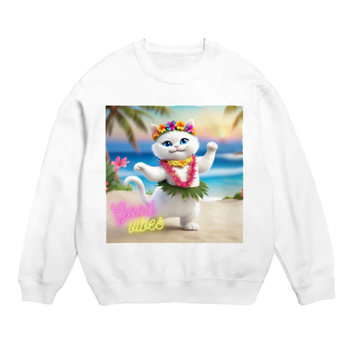 フラにゃん Crew Neck Sweatshirt