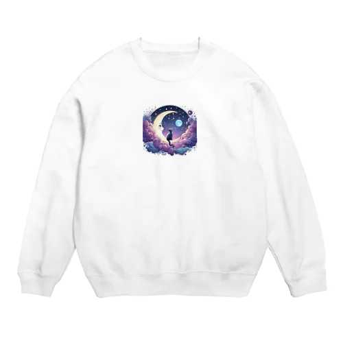 この仕草可愛い Crew Neck Sweatshirt