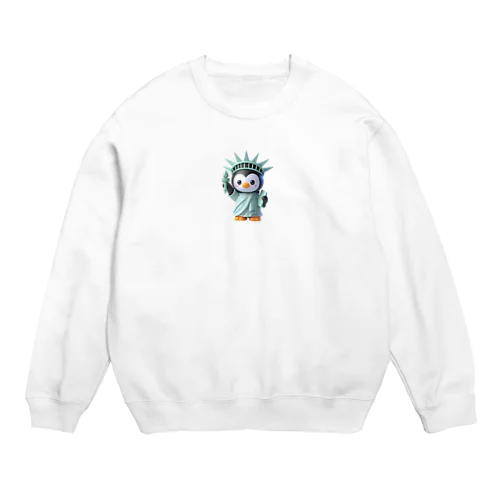 自由のペンギン像 Crew Neck Sweatshirt