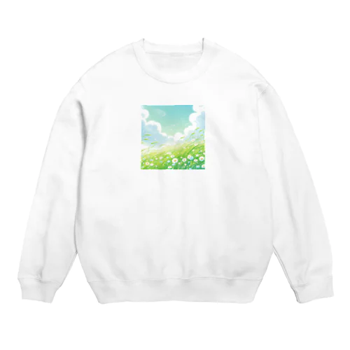 そよ風の吹く草原✨ Crew Neck Sweatshirt