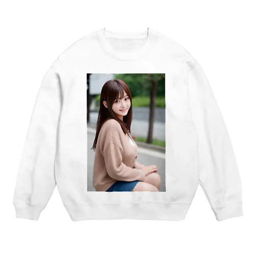 Ai美女とデートver3 Crew Neck Sweatshirt