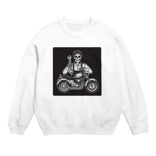 大丈夫　安心してツーリングに行けますよ Crew Neck Sweatshirt