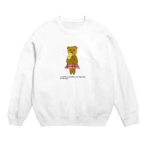 くまのノンチャン　お花の香り Crew Neck Sweatshirt