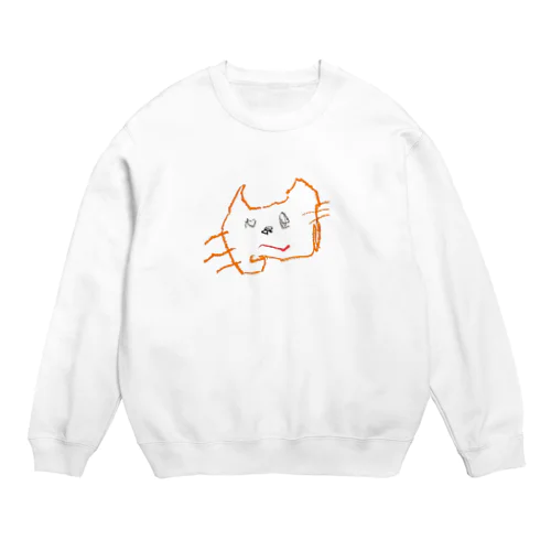 だいだいの猫ちゃん Crew Neck Sweatshirt