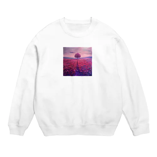 深紅の夕焼けに染まる風景　BLUE PLUM  691 Crew Neck Sweatshirt