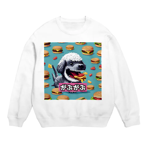 プードル鮫”がぶがぶ” Crew Neck Sweatshirt