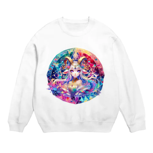 牧神パーンに奉献する清廉な山羊姫🐐 Crew Neck Sweatshirt