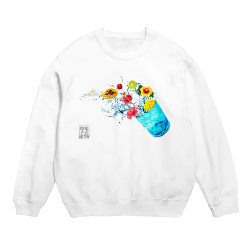 琉球ガラス　青 Crew Neck Sweatshirt