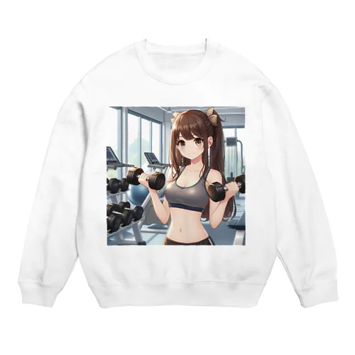 筋トレ女子 Crew Neck Sweatshirt