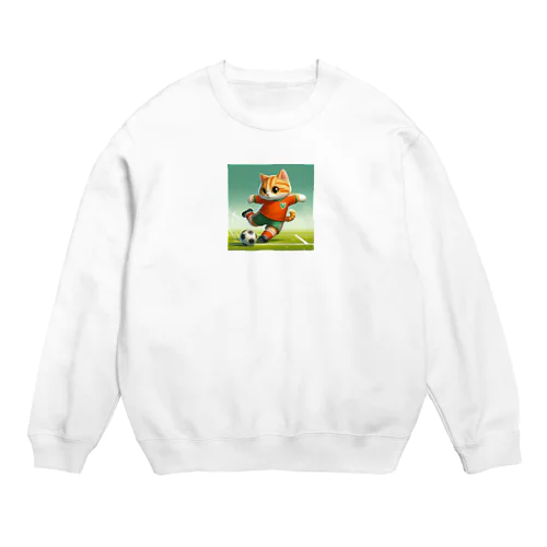 サッカーねこ Crew Neck Sweatshirt