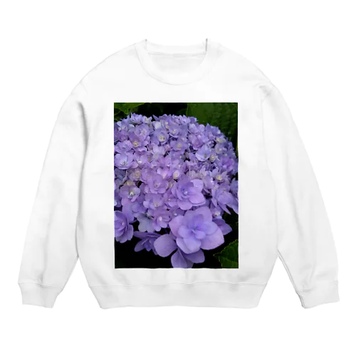 紫陽花（紫） Crew Neck Sweatshirt