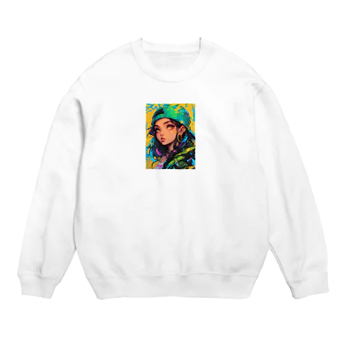 ストリートガールのキャラクター　3 Crew Neck Sweatshirt