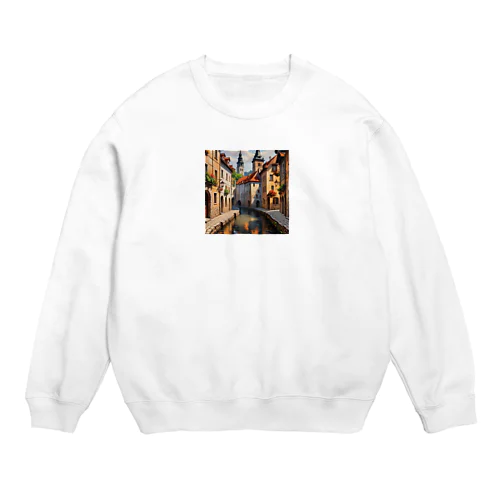 古き町並み Crew Neck Sweatshirt