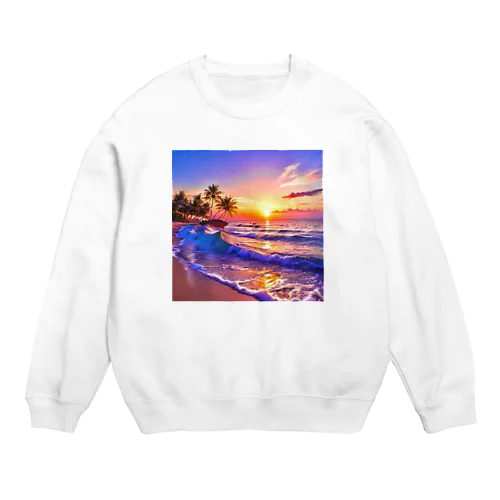 🌴ビーチサンセット☀ Crew Neck Sweatshirt