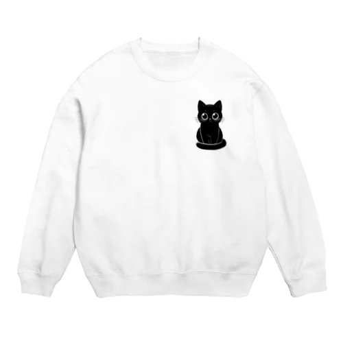 黒猫さん❤️ Crew Neck Sweatshirt