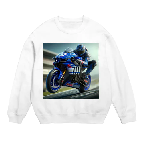 ロードレース モーターサイクル アクション Crew Neck Sweatshirt