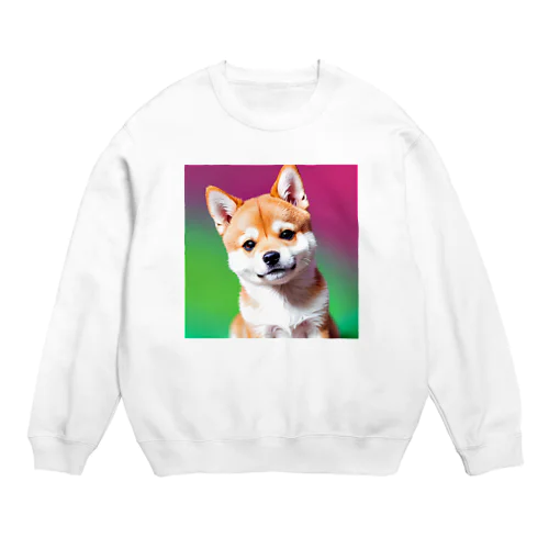 キュルルン顔の柴犬さん Crew Neck Sweatshirt