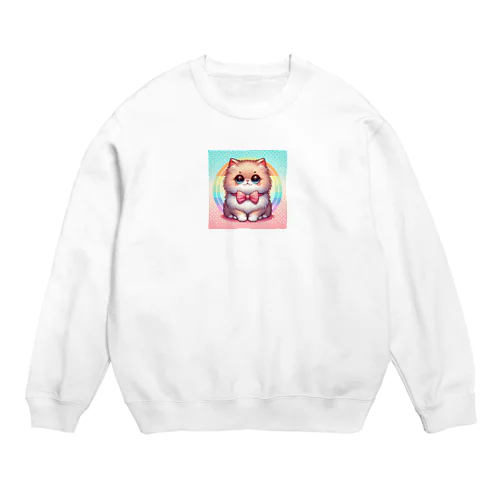 ほっこり猫イラスト Crew Neck Sweatshirt