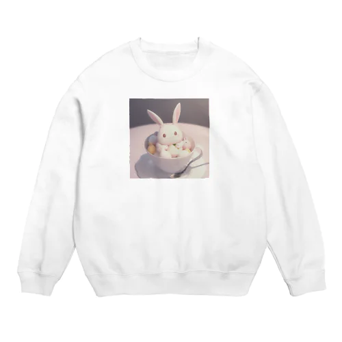 アイスカップうさ Crew Neck Sweatshirt