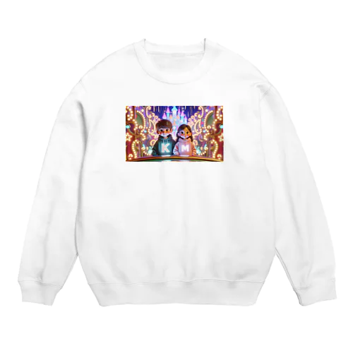 ピクサー風カップル Crew Neck Sweatshirt