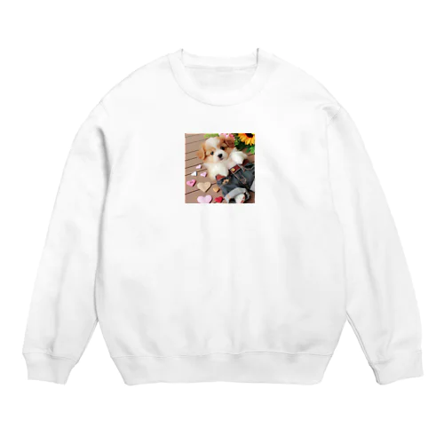 ジーパンがかわいいねー犬には　お似合いかも Crew Neck Sweatshirt