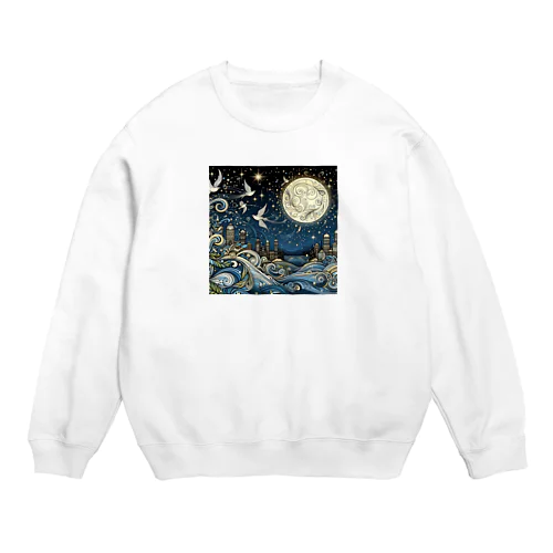 鳥たちが踊る夜 Crew Neck Sweatshirt