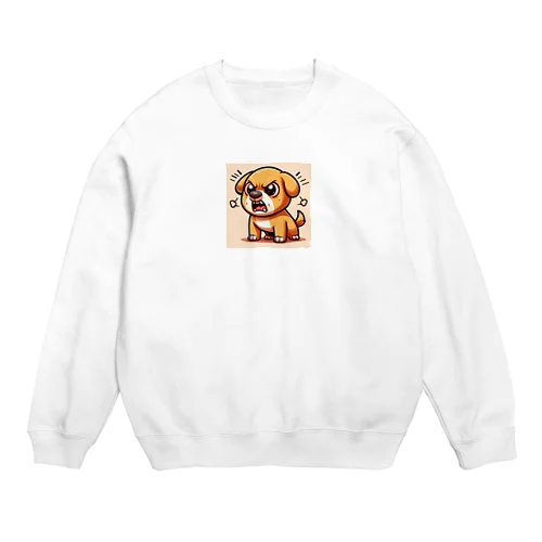 怒りん坊犬 Crew Neck Sweatshirt