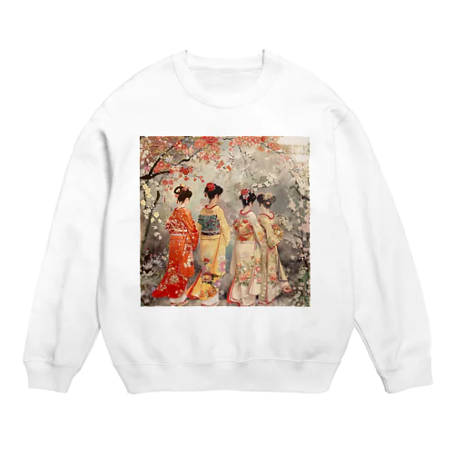 優雅な花見桜の花満開　なでしこ1478 Crew Neck Sweatshirt