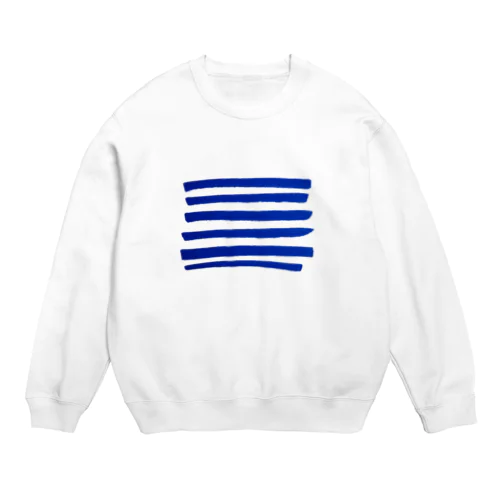 ボーダー 青 Crew Neck Sweatshirt