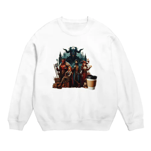 戦いの後のコーヒータイム Crew Neck Sweatshirt