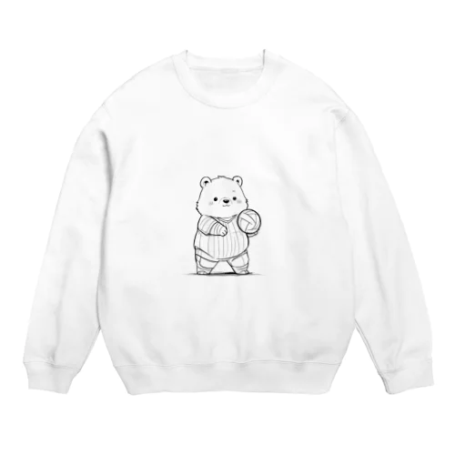 かわいいクマ Crew Neck Sweatshirt