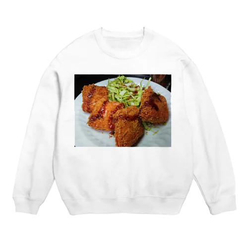 肉、カツ、おいしいやつ Crew Neck Sweatshirt