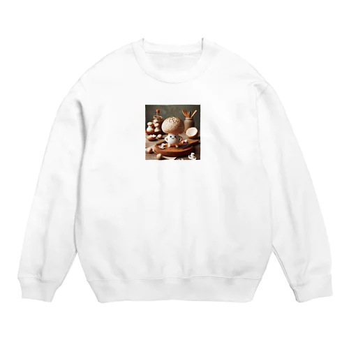 自我を持ったキノコ Crew Neck Sweatshirt