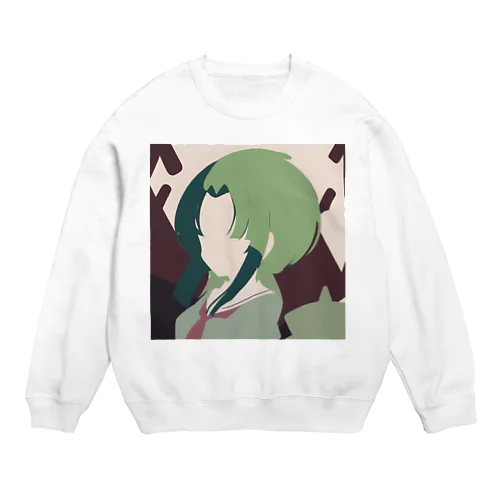 緑の女の子 Crew Neck Sweatshirt